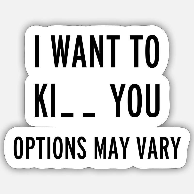 Funny - Sticker taille S (10 x 10 cm) - blanc mat