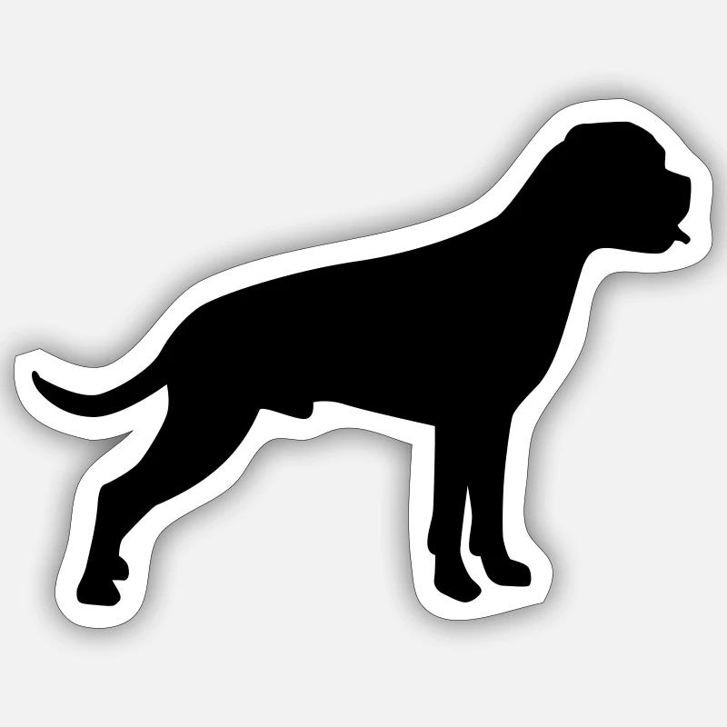 Boxer - Sticker taille S (10 x 10 cm) - blanc mat