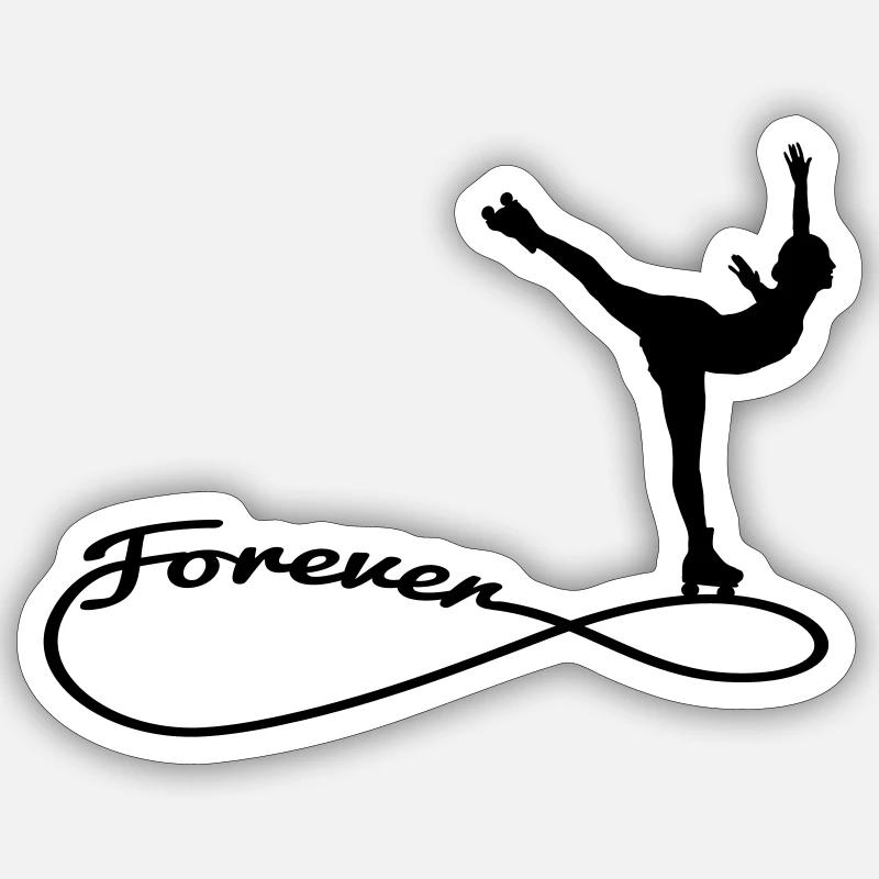 forever rollkunst1 - Sticker Größe S (10 x 10 cm) - Mattweiß
