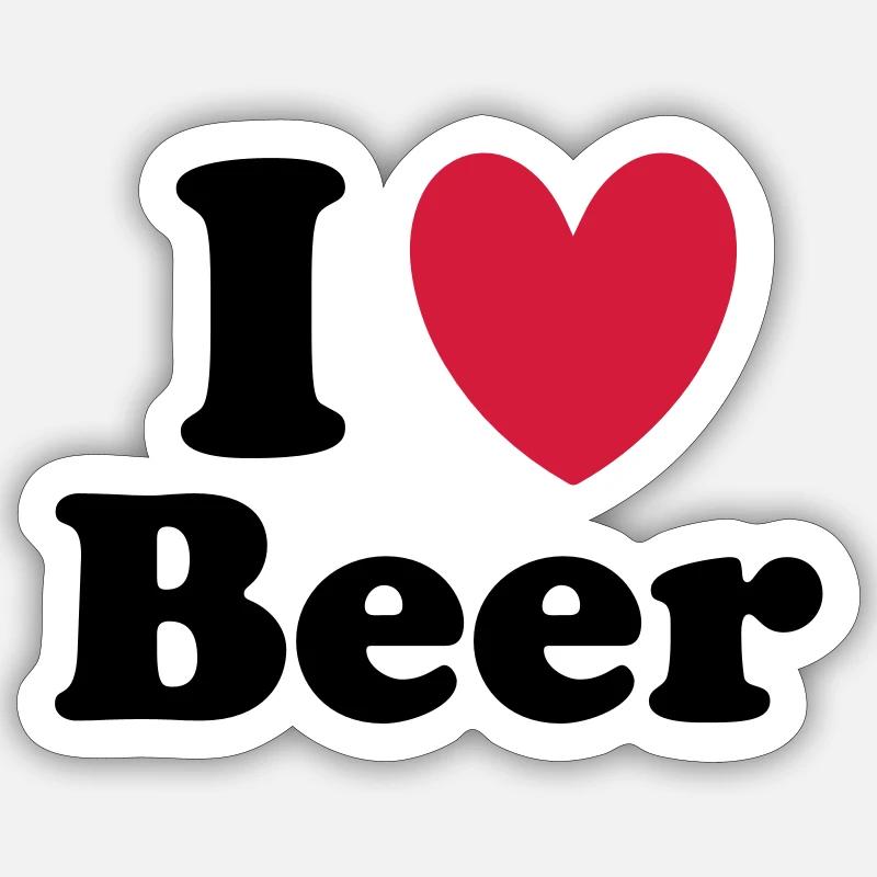 Beer - Sticker Größe S (10 x 10 cm) - Mattweiß
