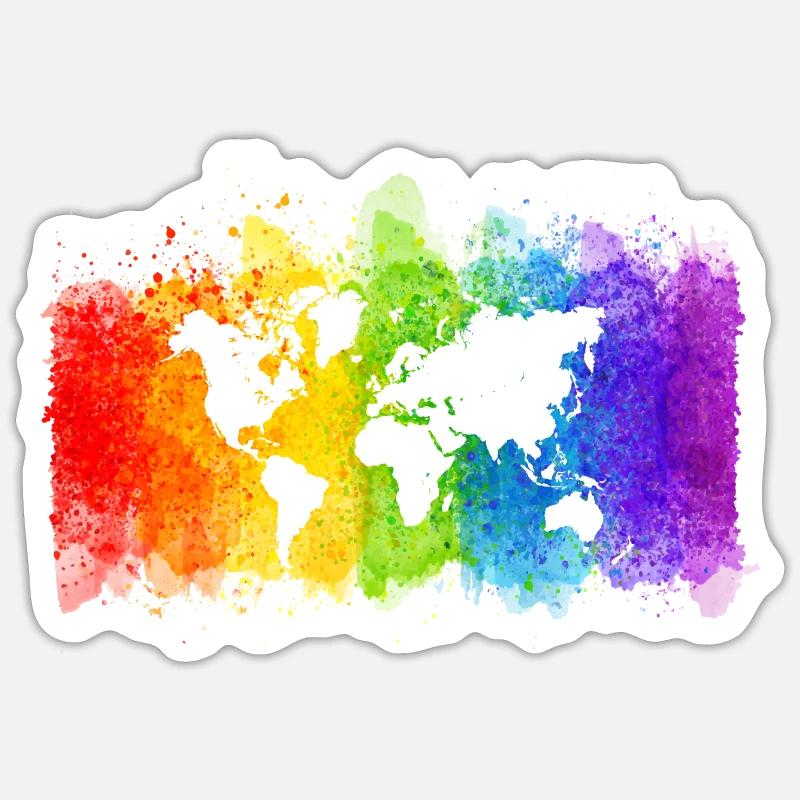 Pride Kartenwelt Sticker Größe S (10 x 10 cm)