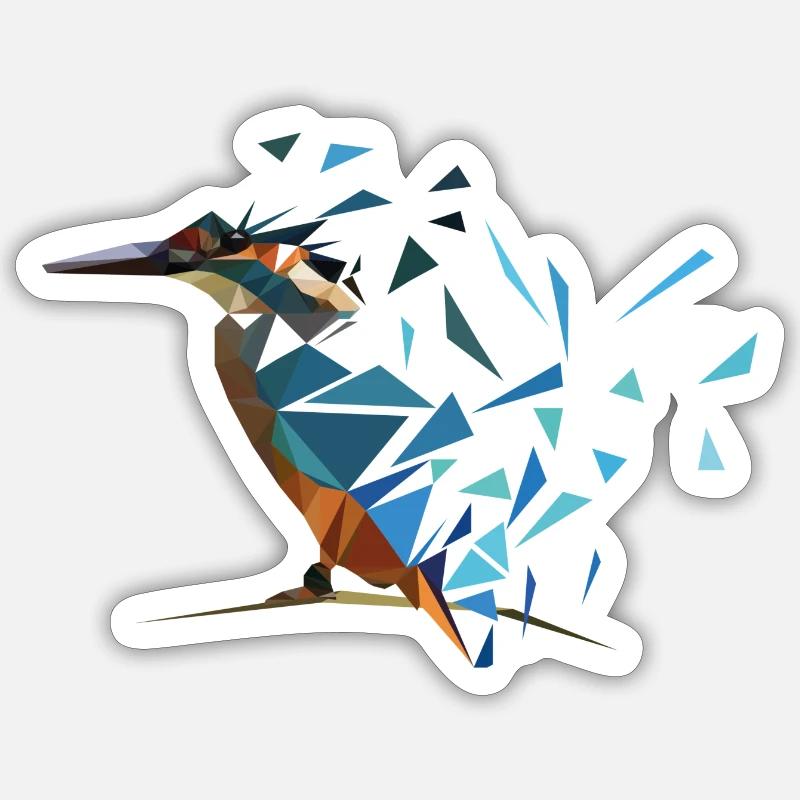 Eisvogel Sticker Größe S (10 x 10 cm)