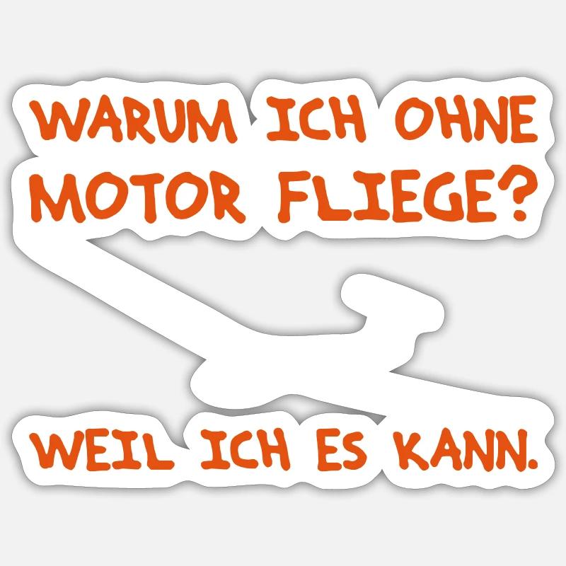 Glider glider glide gift idea Sticker size S (10 x 10 cm)