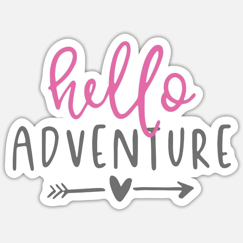 Design d'aventure  - Sticker taille S (10 x 10 cm) - blanc mat