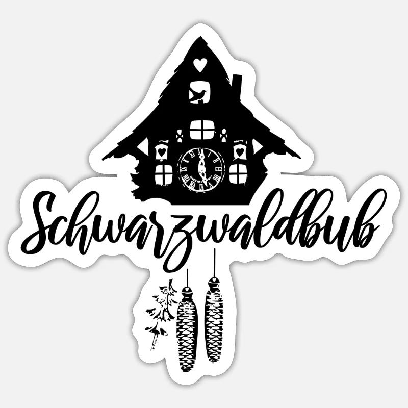 Black Forest Boy - Sticker size S (10 x 10 cm) - white matte
