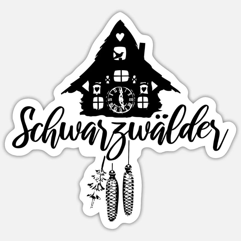 Forêt Noire - Sticker taille S (10 x 10 cm) - blanc mat