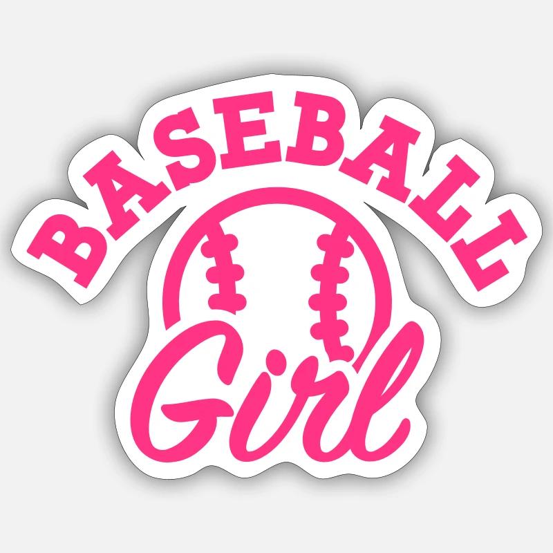 Baseball - Sticker Größe S (10 x 10 cm) - Mattweiß