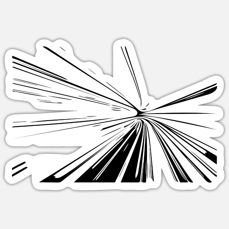 Vector Linien Splash - Sticker Größe S (10 x 10 cm) - Mattweiß