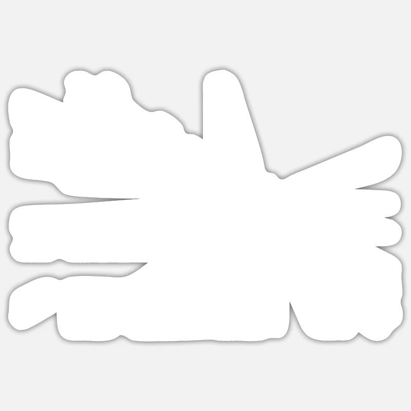 Lignes Vector Splash - Sticker taille S (10 x 10 cm) - blanc mat