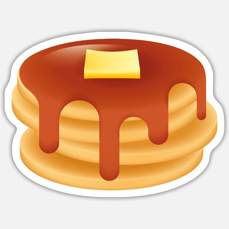 Smiley Pancake - Sticker size S (10 x 10 cm) - white matte