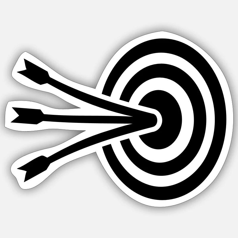 Archery - Sticker size S (10 x 10 cm) - white matte