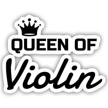 Violin - Geige - Music - Violon - Musique - Sticker size S (10 x 10 cm) - white matte - Front