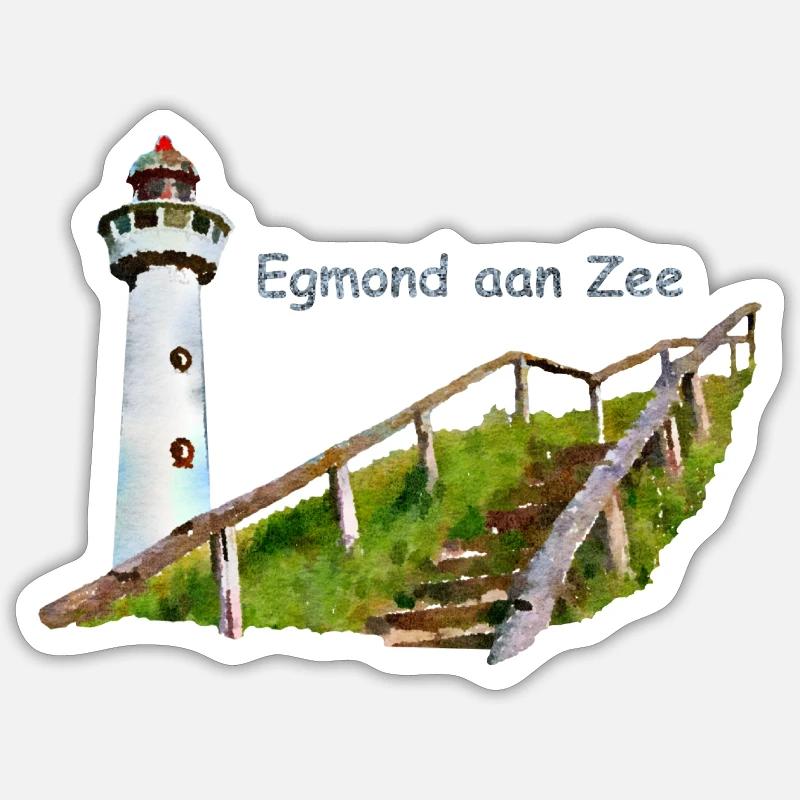 lighthouse - Sticker taille S (10 x 10 cm) - blanc mat