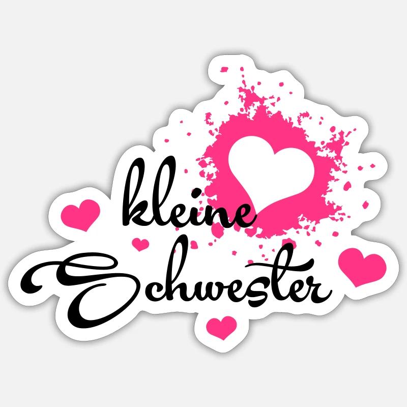 Kleine Schwester - Geschenk - Sticker size S (10 x 10 cm) - white matte