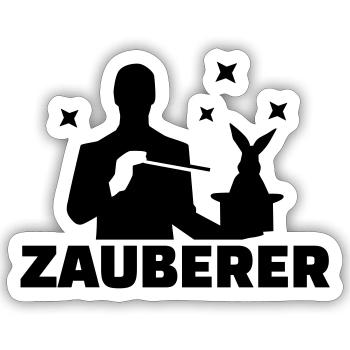 Zauberer - Sticker Größe S (10 x 10 cm) - Mattweiß - Vorne
