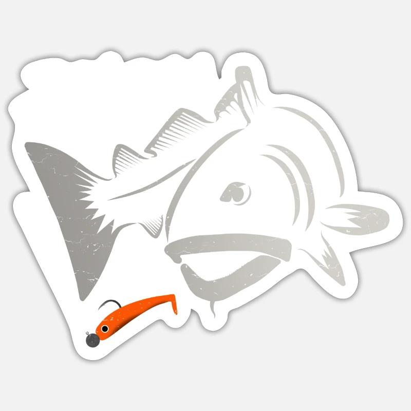 Cod Whisperer Fishing - Sticker size S (10 x 10 cm) - white matte