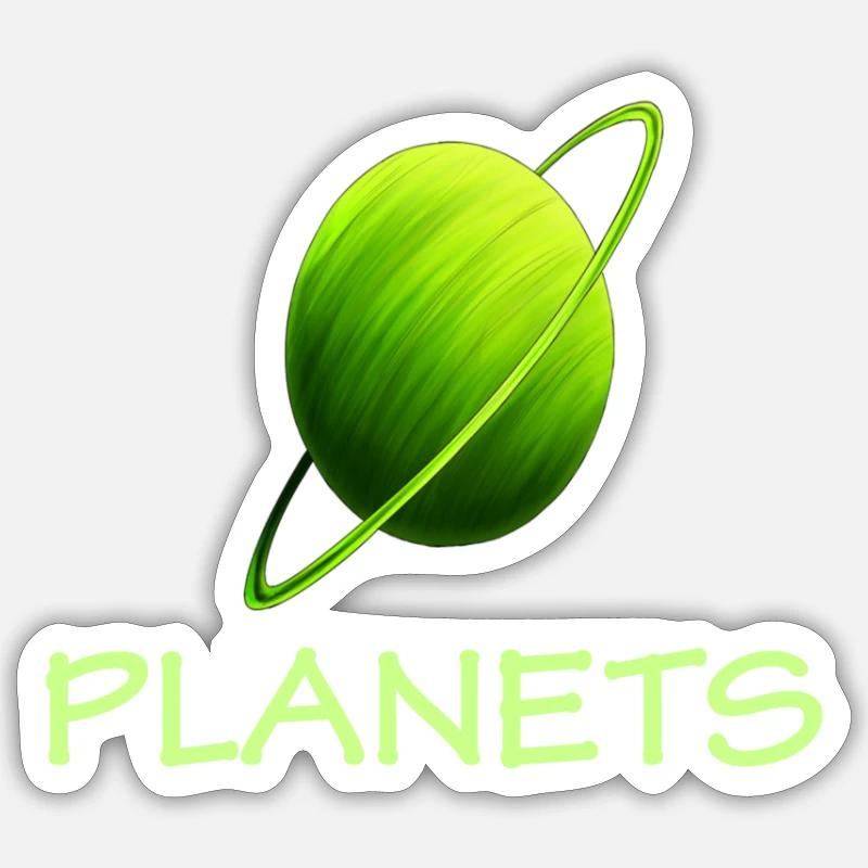 PLANETS - Sticker size S (10 x 10 cm) - white matte