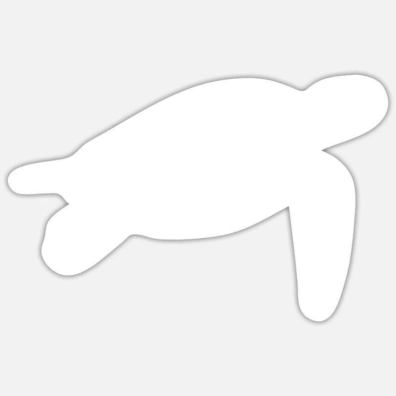 turtle - Sticker size S (10 x 10 cm) - white matte