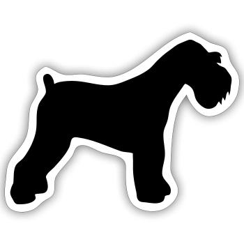 Zwergschnauzer - Sticker Größe S (10 x 10 cm) - Mattweiß - Vorne