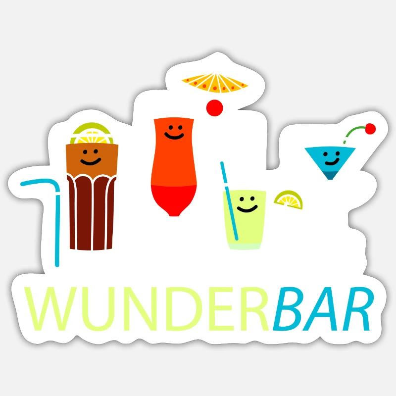 Wunderbar (b) Sticker Größe S (10 x 10 cm)