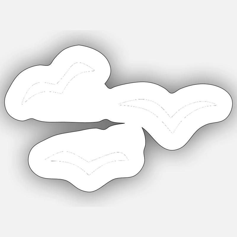 Moewe 12 - Sticker taille S (10 x 10 cm) - blanc mat
