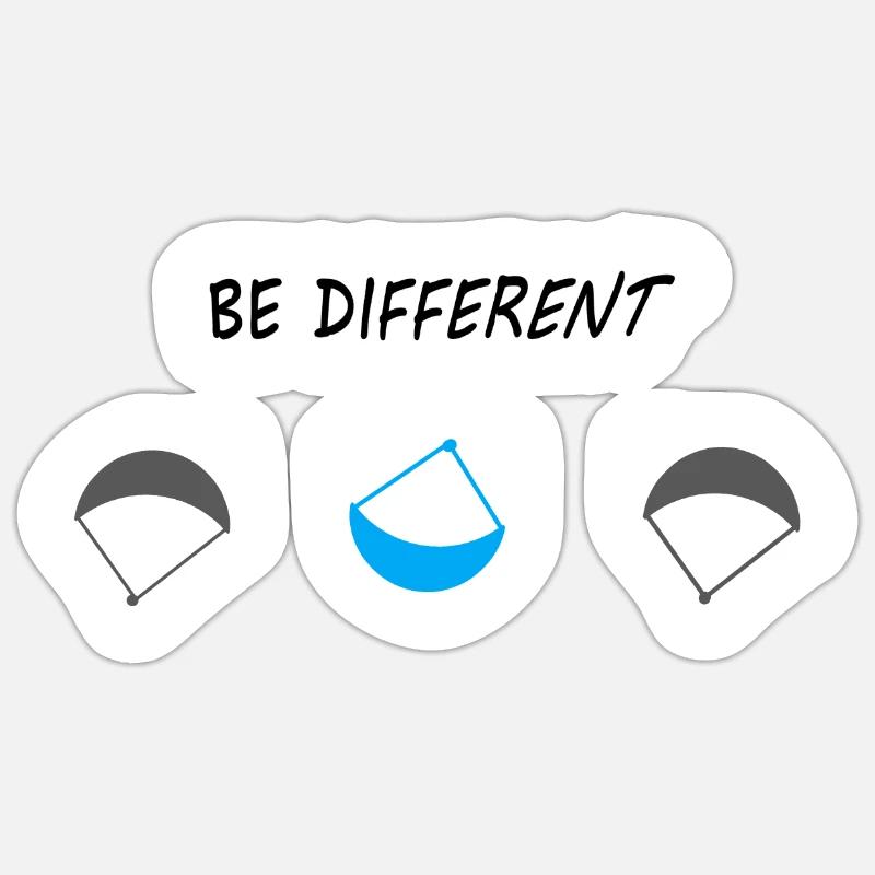 BE different Paraglider Paragliding Acro Pilot Sticker size S (10 x 10 cm)