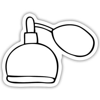 parfum - Sticker taille S (10 x 10 cm) - blanc mat - Devant