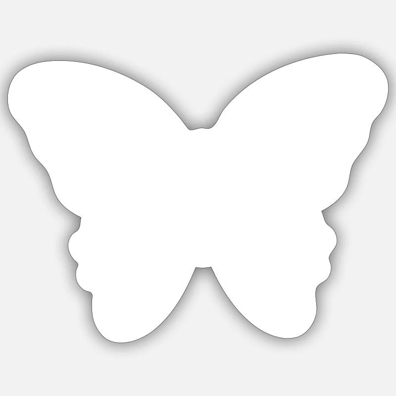Butterfly silhouette vector design Sticker size S (10 x 10 cm)