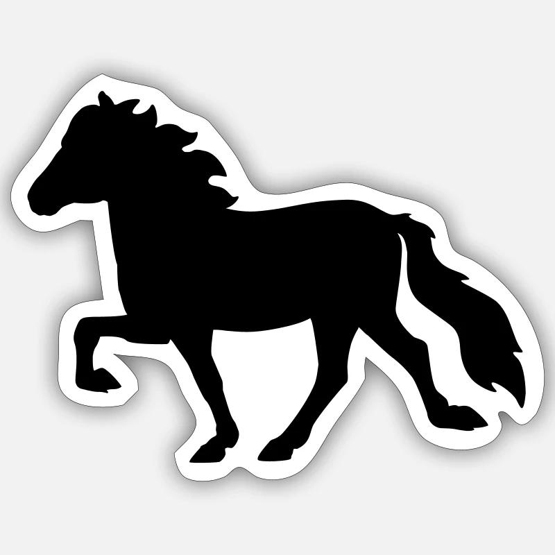 Islandpferd Sticker Größe S (10 x 10 cm)