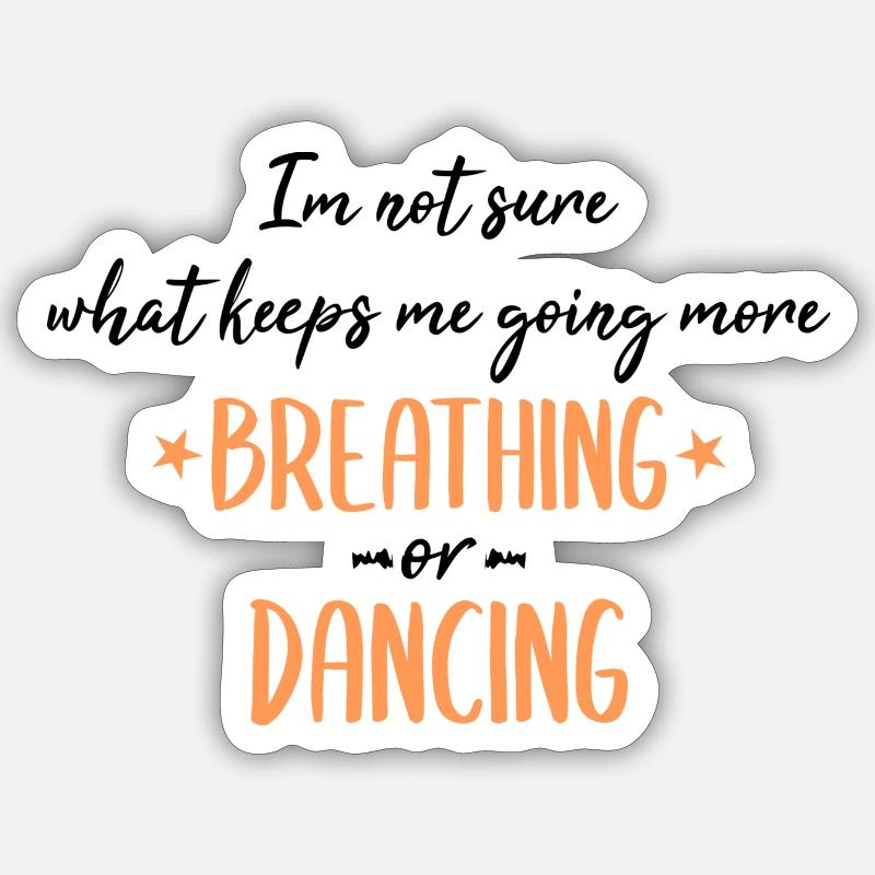 Danser - Sticker taille S (10 x 10 cm) - blanc mat
