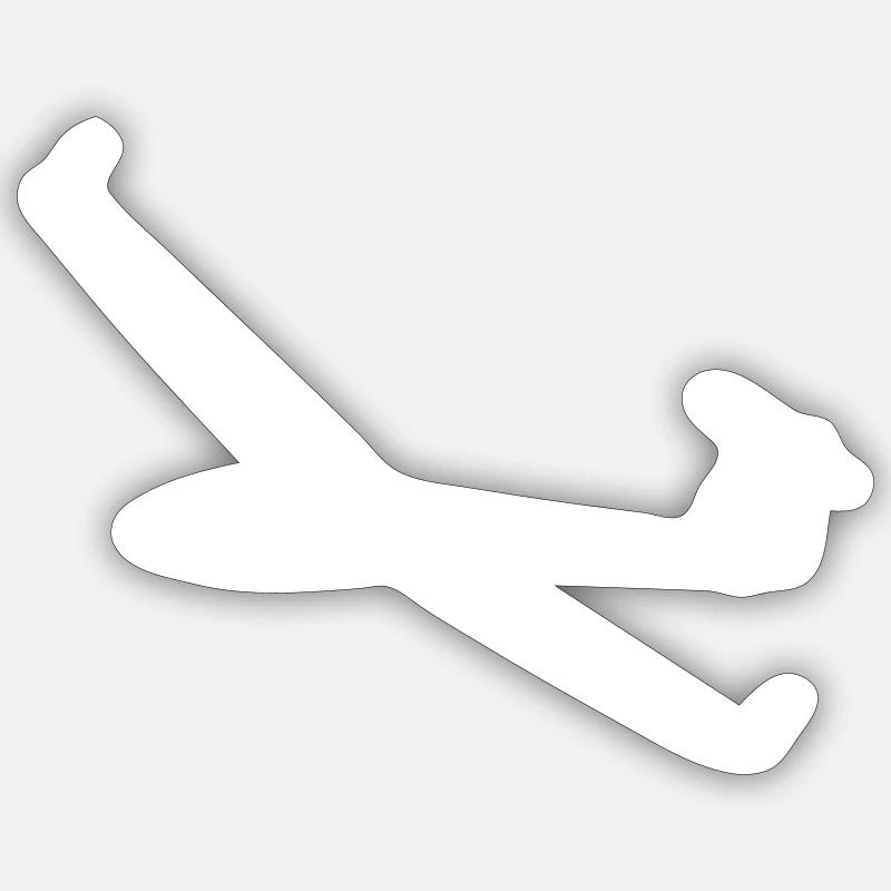 Ls8 neo glider glider pilot gliding - Sticker size S (10 x 10 cm) - white matte