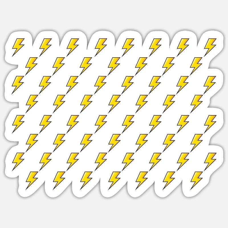 Lightning mask thunder thunderstorm electricity lightning strike Sticker size S (10 x 10 cm)