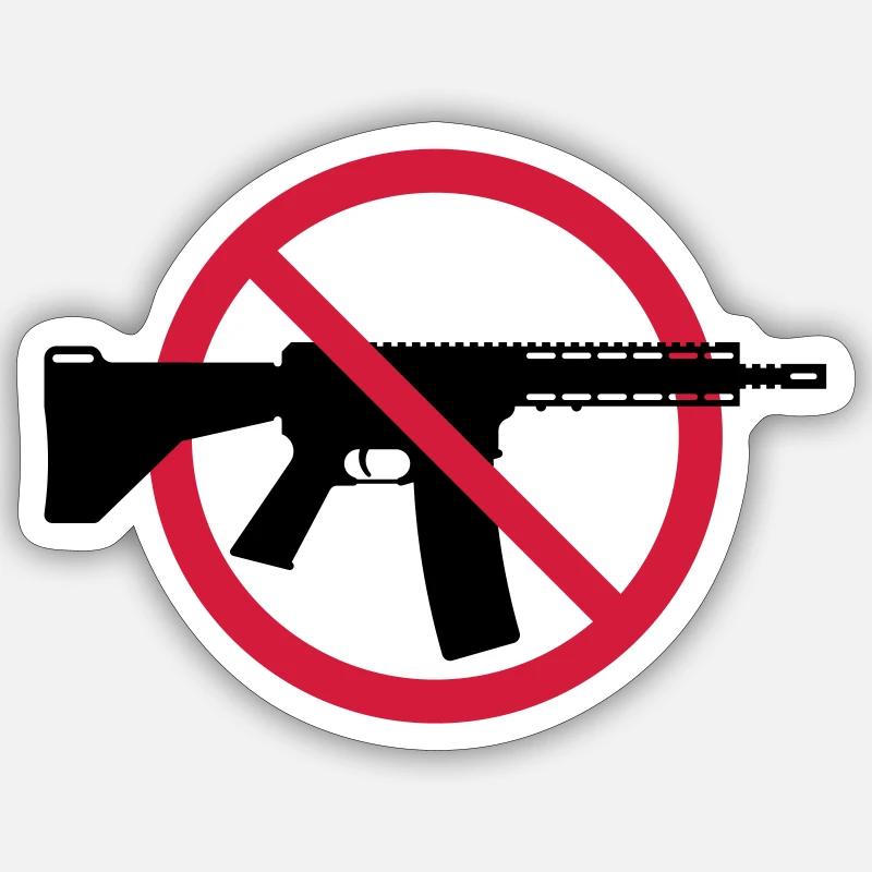 Interdiction des armes Boucliers d’interdiction (Pas d’armes Peace) 2C Sticker taille S (10 x 10 cm)