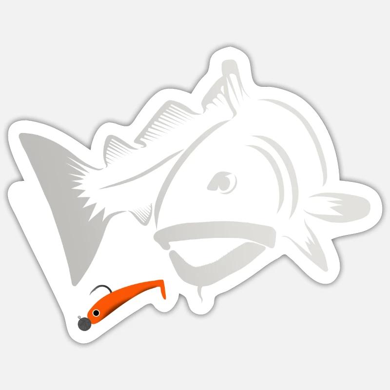 Cod fishing Sticker size S (10 x 10 cm)