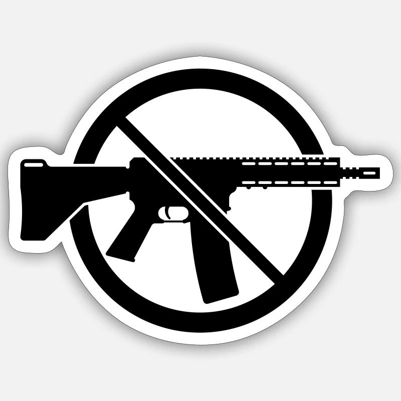 Interdiction des armes Boucliers d’interdiction (Pas d’armes Peace) 1C Sticker taille S (10 x 10 cm)
