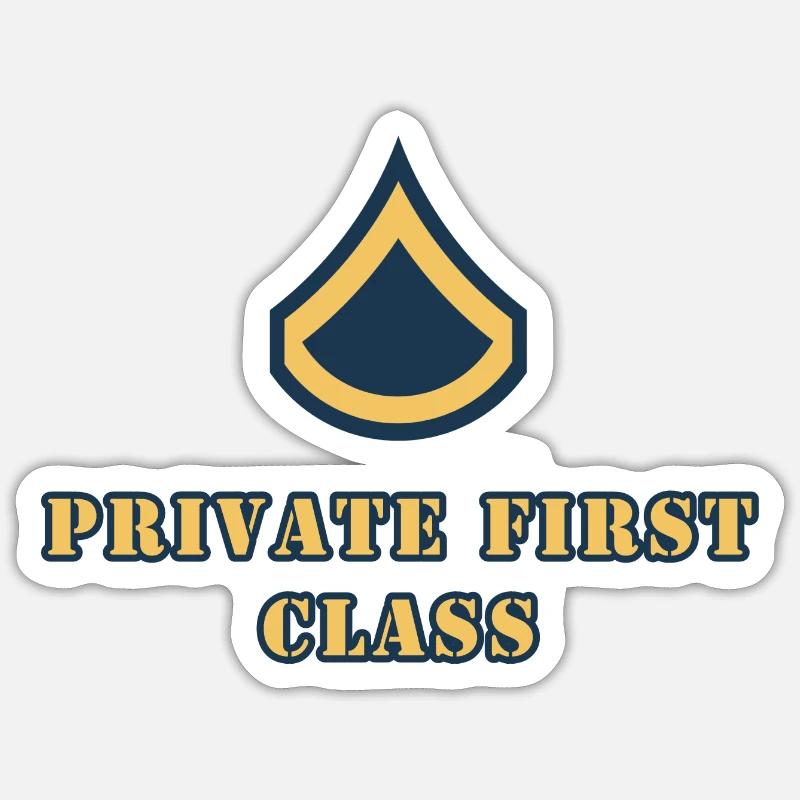 Première classe privée - Sticker taille S (10 x 10 cm) - blanc mat