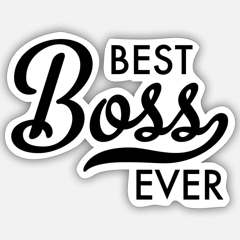 Best boss - Sticker size S (10 x 10 cm) - white matte