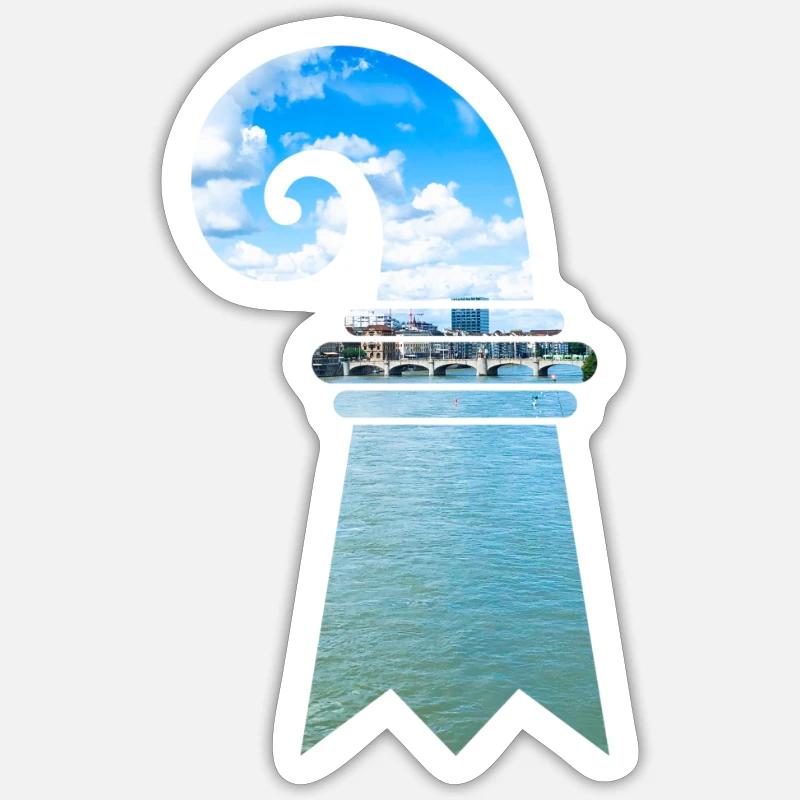Baslerstab - Sticker taille S (10 x 10 cm) - blanc mat