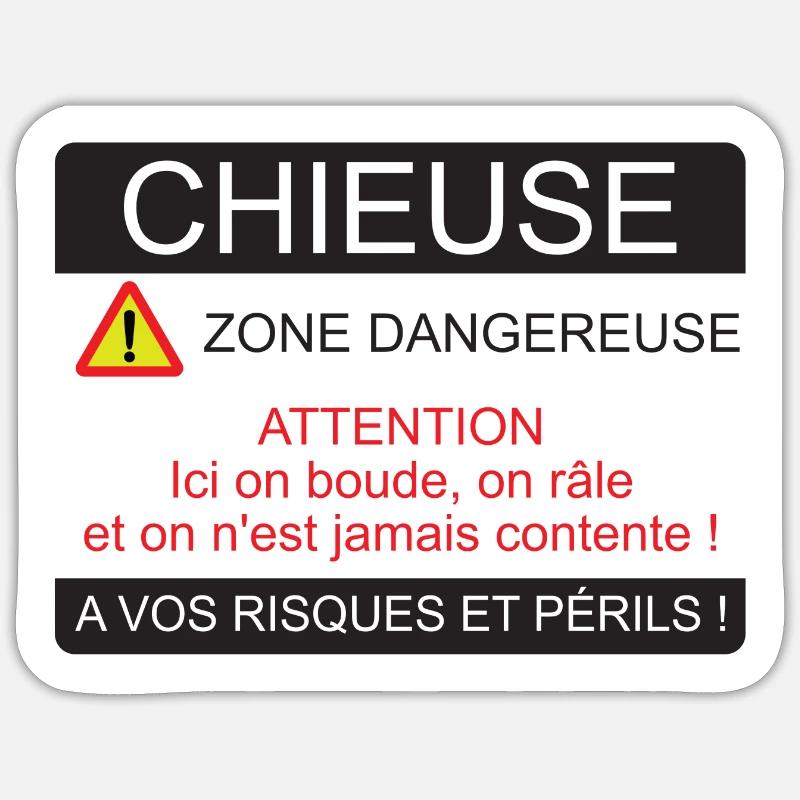 Chieuse - Sticker size S (10 x 10 cm) - white matte
