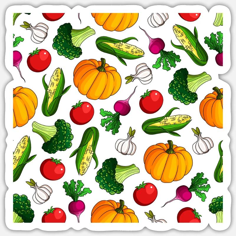 Vegetable - Sticker size S (10 x 10 cm) - white matte