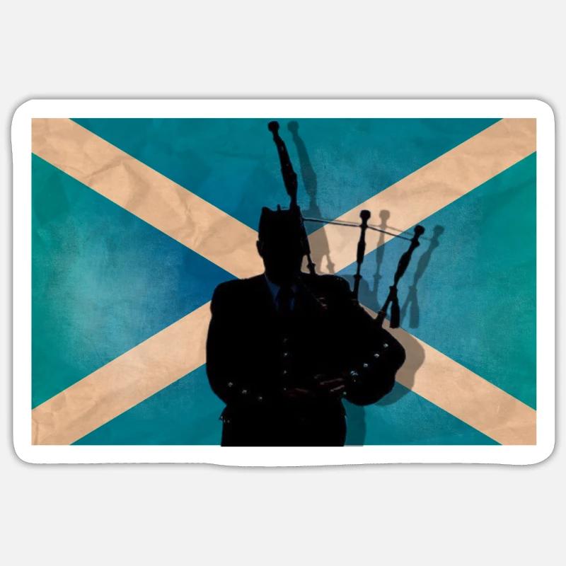 Scottish piper Sticker size S (10 x 10 cm)