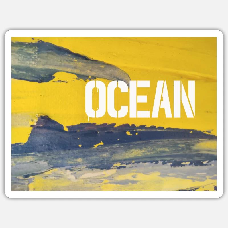 ocean - Sticker Größe S (10 x 10 cm) - Mattweiß