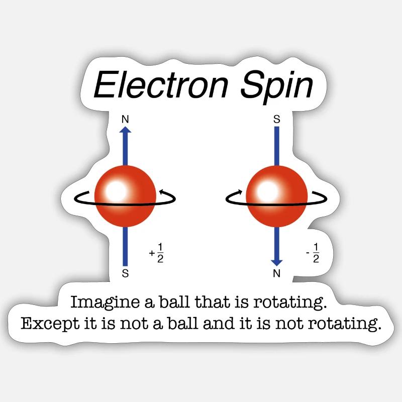 Electron spin - Sticker size S (10 x 10 cm) - white matte