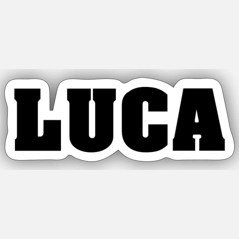 Luca - Sticker formato S (10 x 10 cm) - bianco opaco