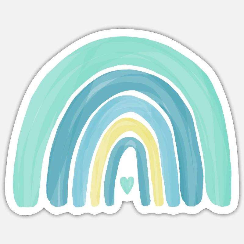 Bunter Regenbogen Sticker Größe S (10 x 10 cm)