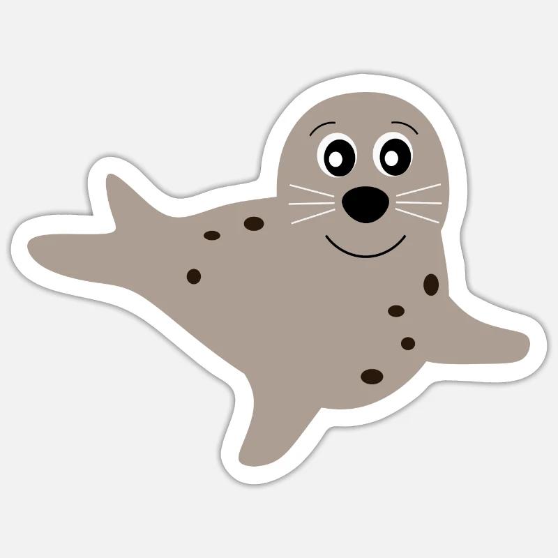 phoques phoques phoques animaux Sticker taille S (10 x 10 cm)