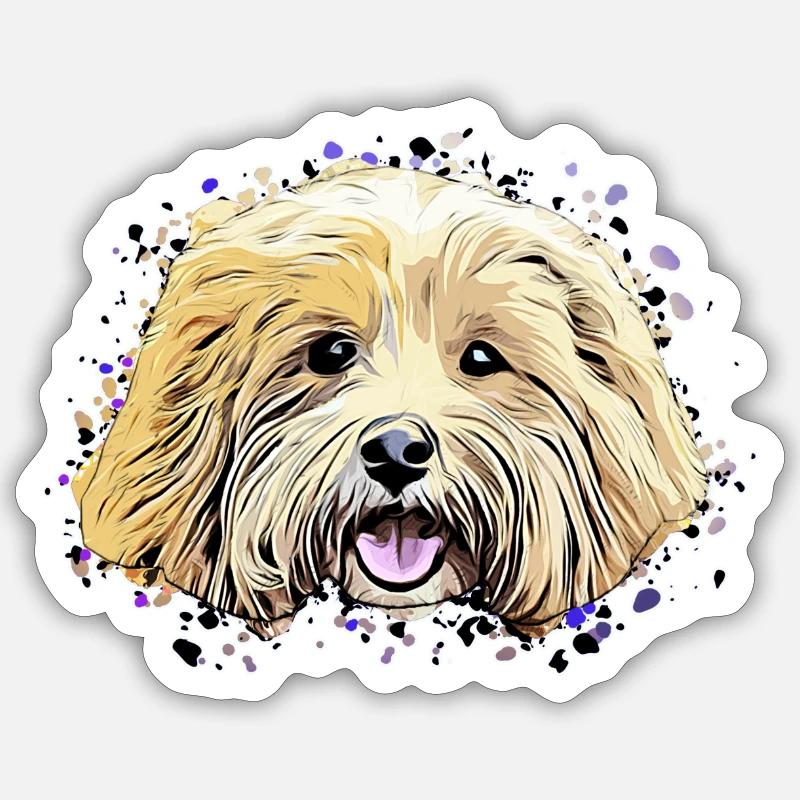 Havanese comic Sticker size S (10 x 10 cm)