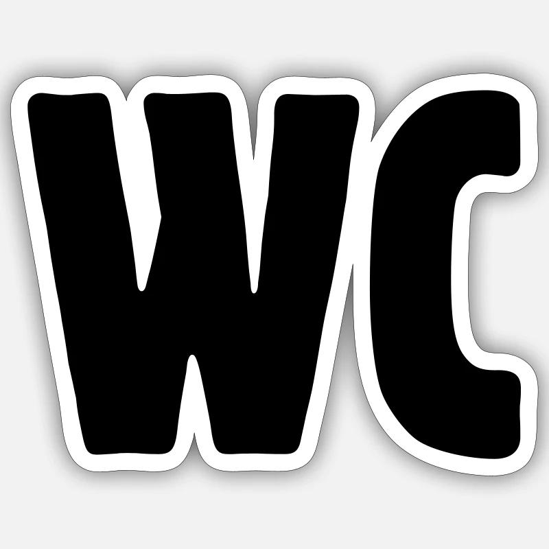 WC Sticker size S (10 x 10 cm)