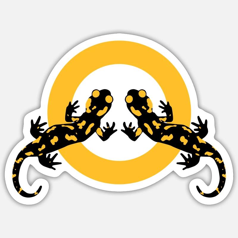 Feuersalamander Forever !!! - Sticker Größe S (10 x 10 cm) - Mattweiß