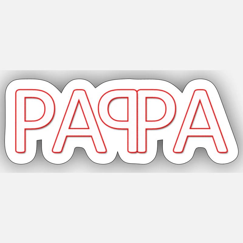 pappa - Sticker taille S (10 x 10 cm) - blanc mat